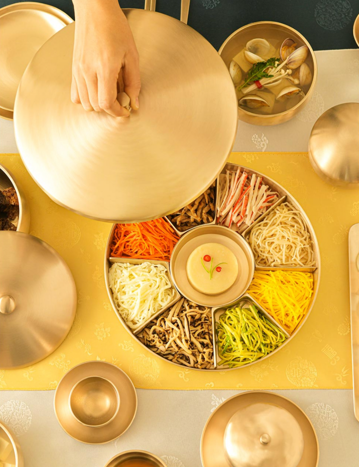 Brass Tableware Divided Plate (구절판)