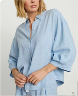 Linen Blend Relaxed Top