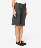 Striped Wool Blend Tailored Shorts
