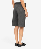 Striped Wool Blend Tailored Shorts
