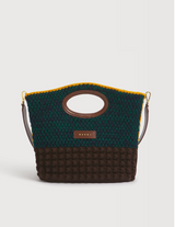 Brown Wool Knotty Crochet Clutch