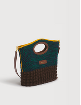 Brown Wool Knotty Crochet Clutch