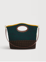 Brown Wool Knotty Crochet Clutch