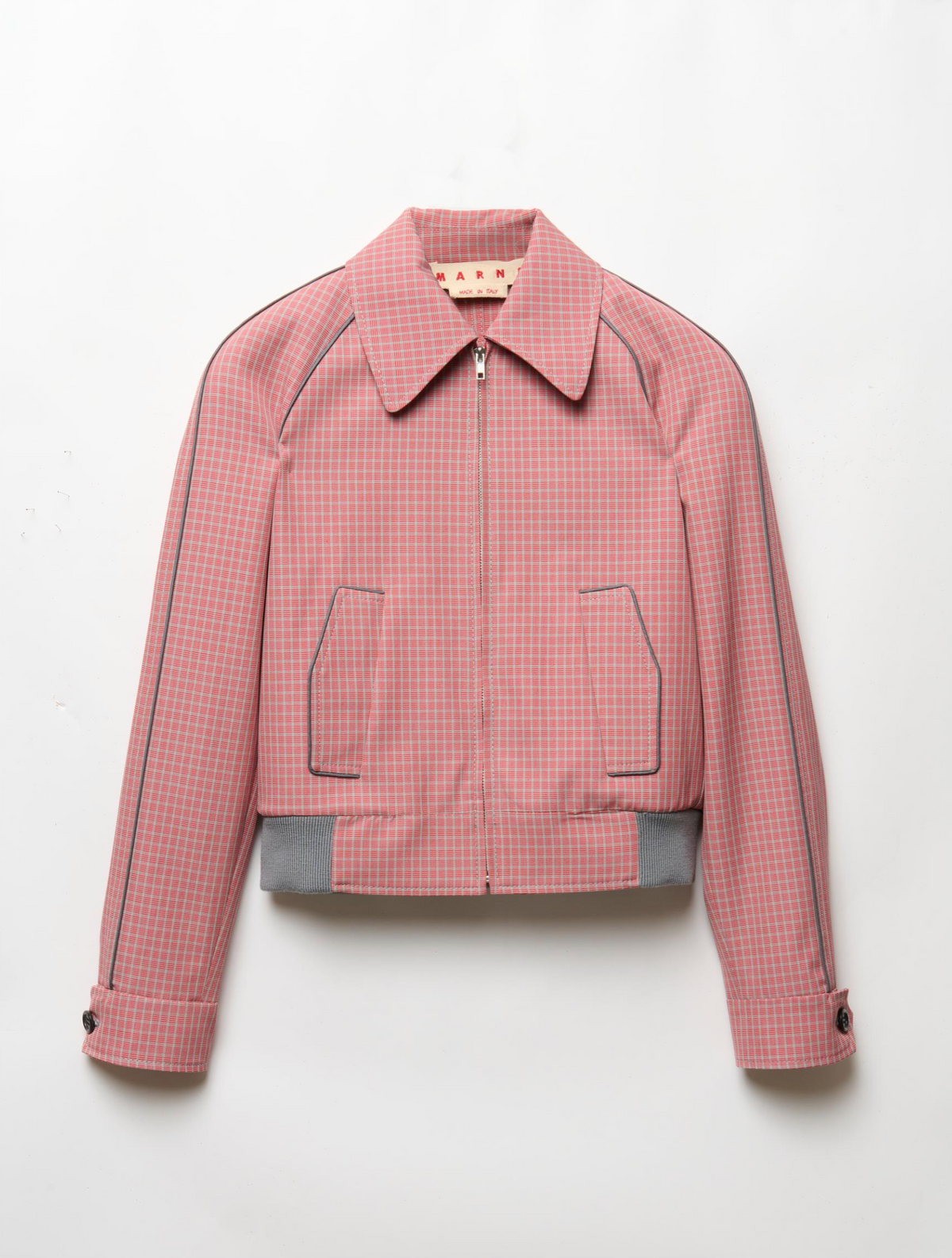 Wool Cotton Check Jacket