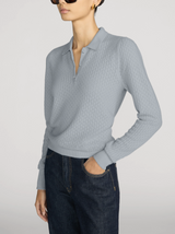 The Long Sleeve Honeycomb Polo