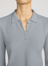 The Long Sleeve Honeycomb Polo