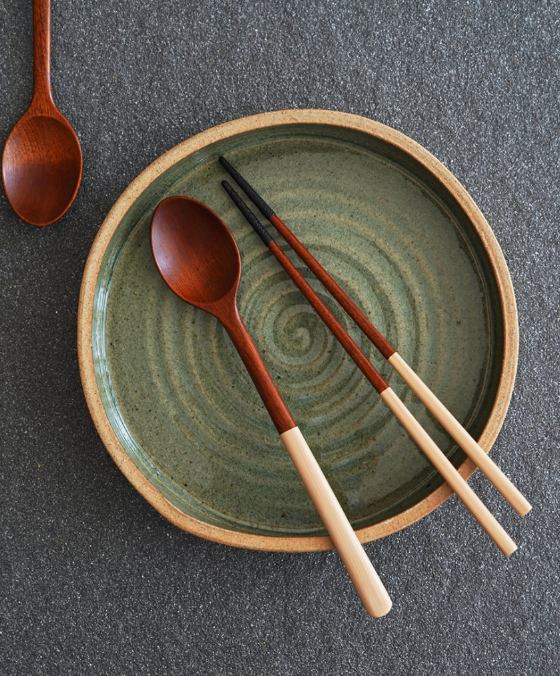 Colored Lacquered Spoon & Chopsticks Set - 놋담 국내제작 컬러 옻칠 수저 1인