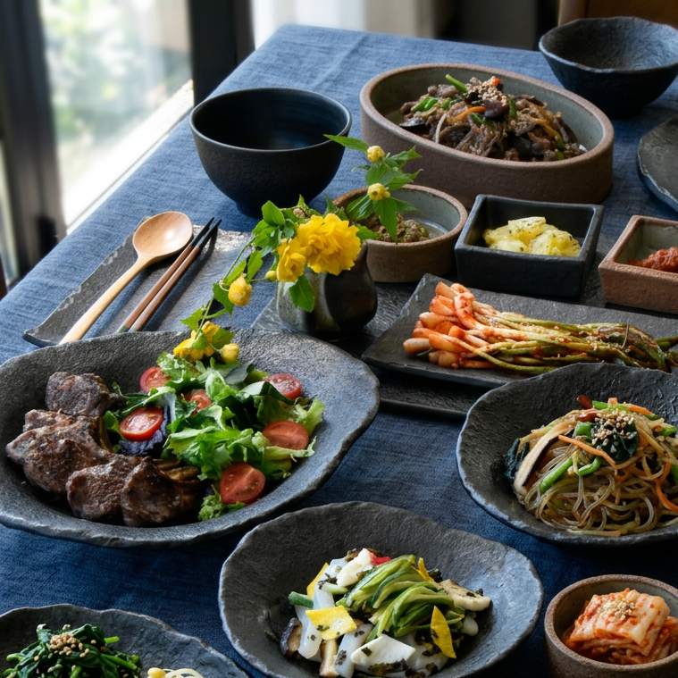 DOLL Black Footed Serving Bowl Large | 굽다리 (대)