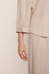 Linen Blend Relaxed Quarter Sleeve Top