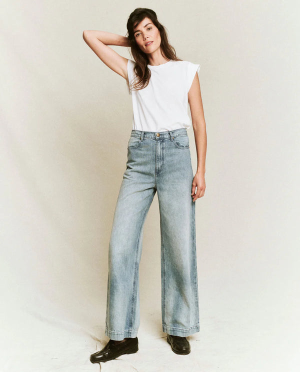 [The Great] The Peak Shoulder Tee - True White