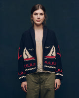 [The Great] The Sailboat Lodge Cardigan - Dark Navy