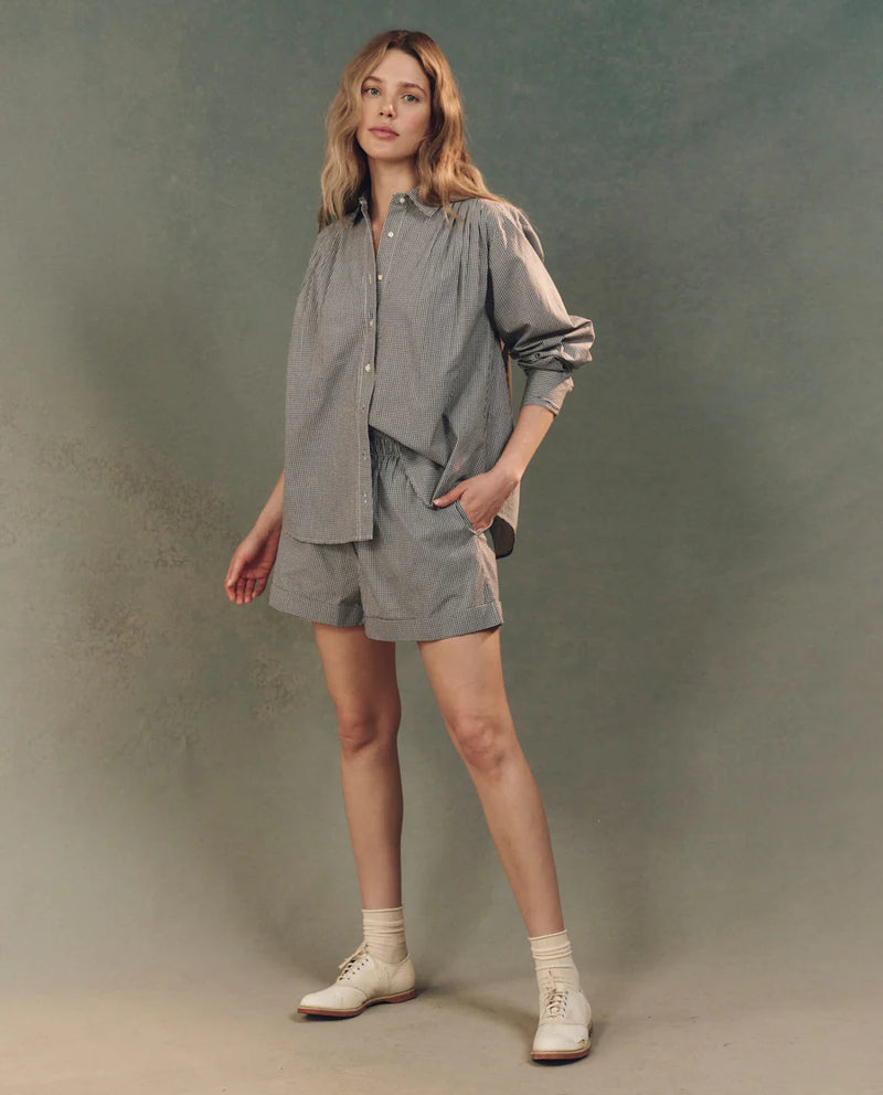 [The Great] The Society Top - Black & White Gingham