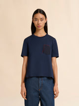 Cotton T-shirt with handstitched Marni logo