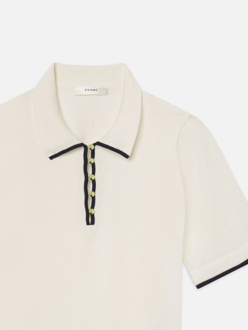 [FRAME] The Sport Polo - Cream Multi