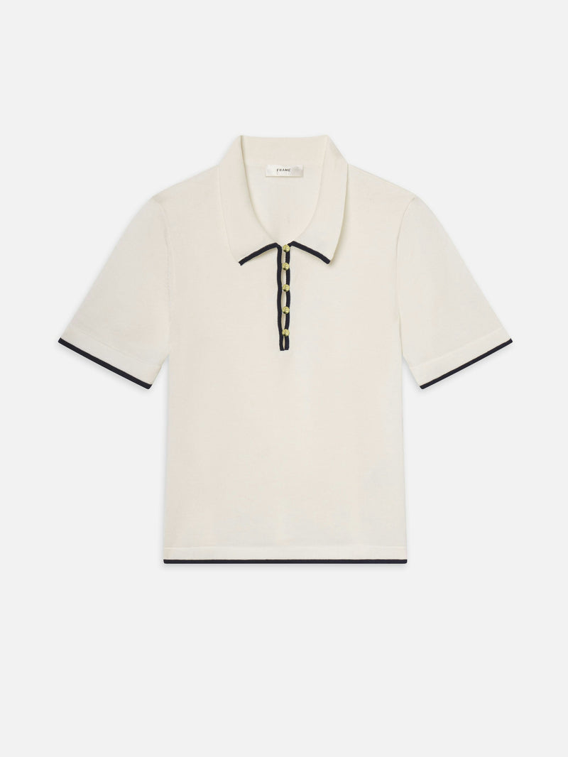 [FRAME] The Sport Polo - Cream Multi