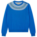 Wool Cashmere Yoke Fair Isle Crew