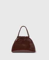 [S.McCARTNEY] Falabella Mini Drawstring Bag Crinkled Patent Alter Mat W/Tonal Chain