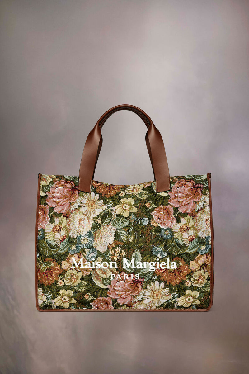 [M. MARGIELA] CABAS SHOPPING BAG LARGE - GREEN FLORAL