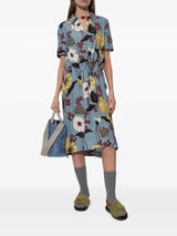 Oversized  Dress With Melodia Print