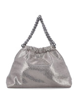 [S.McCARTNEY] Falabella Mini Drawstring Bag Eco Shiny Dotted Chamois - Steel Grey