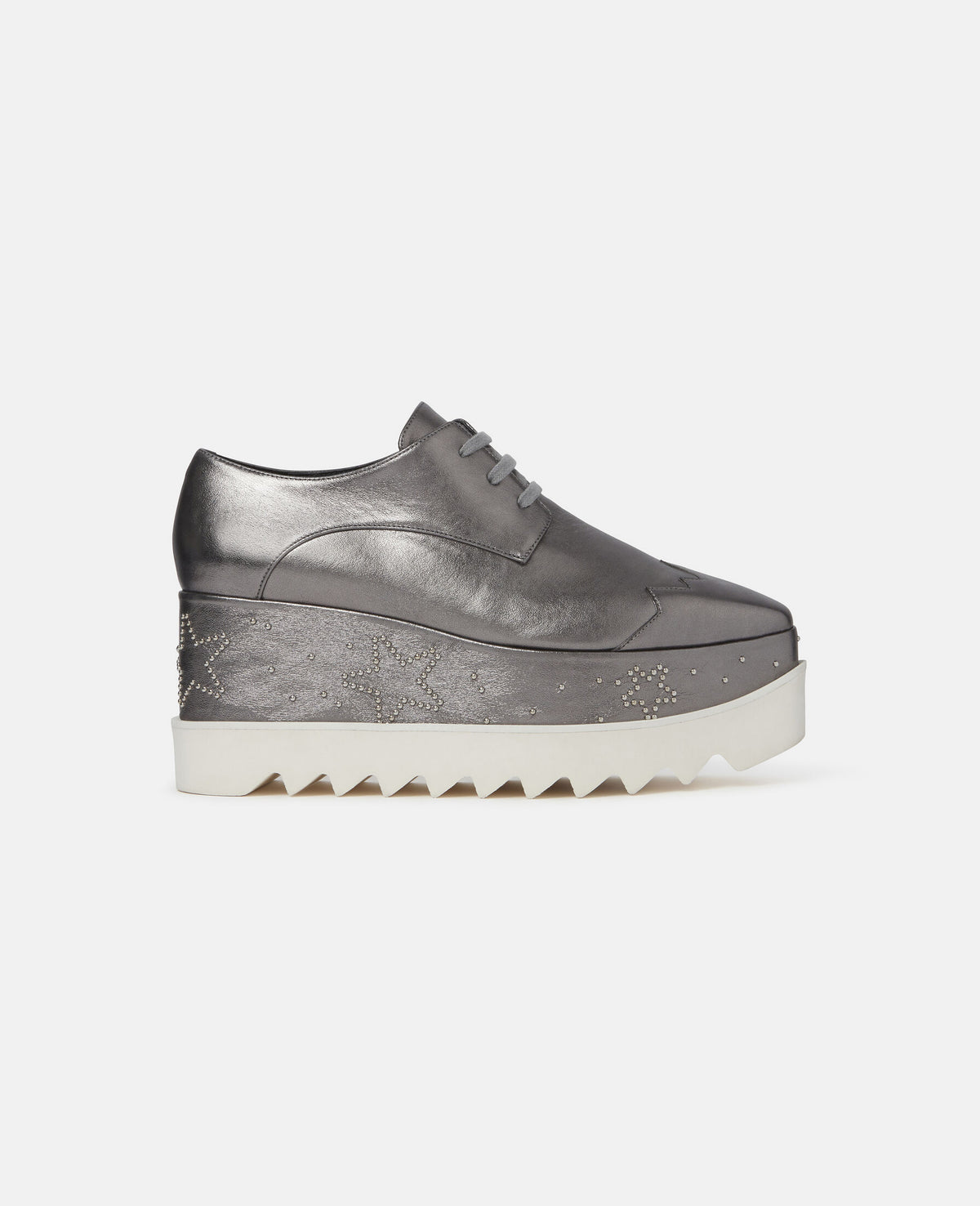 [S.McCARTNEY] ELYSE METALLIC ALTER MAT PLATFORM - OLD SILVER