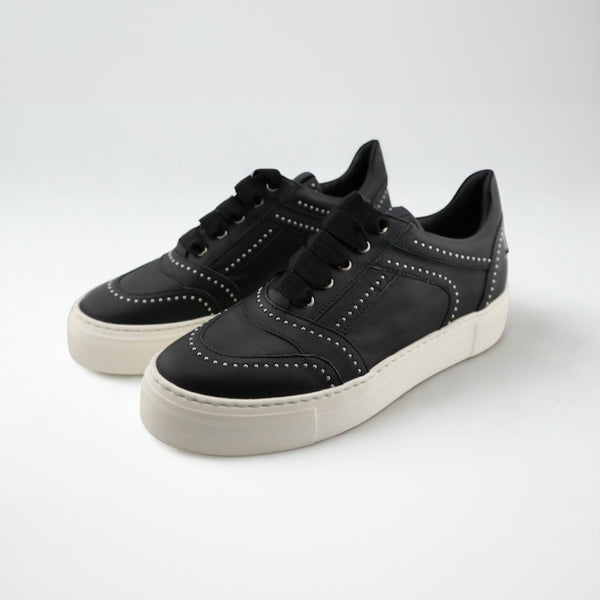 [AGL] MARION LEATHER SNEAKERS - BLACK