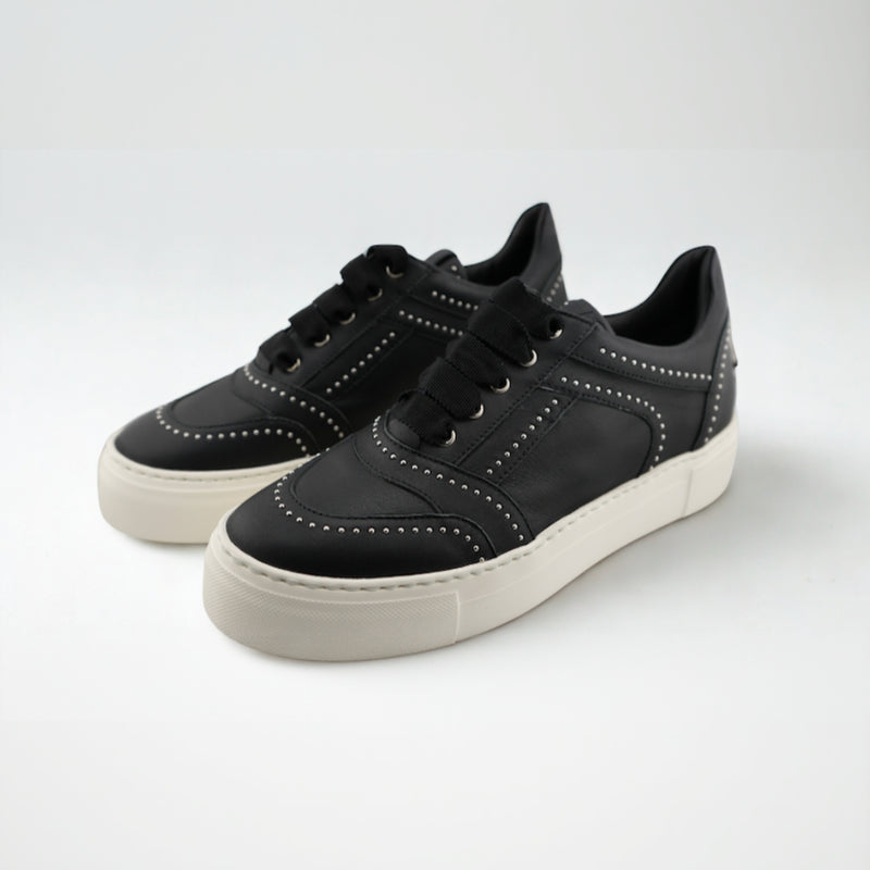 [AGL] MARION LEATHER SNEAKERS - BLACK