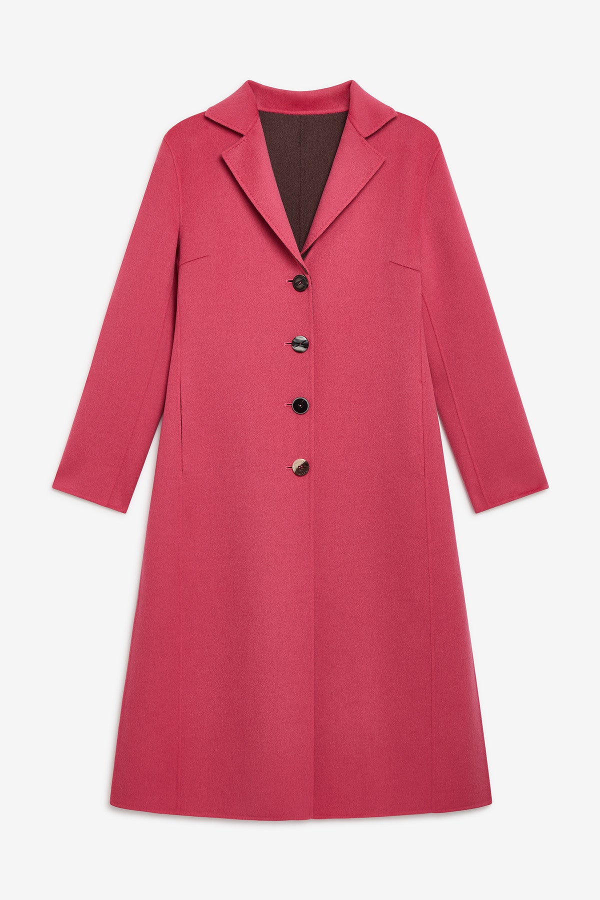CAPPOTTO DOUBLE WOOL COAT - PINK/BROWN