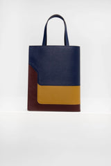 [Marni] Trunk Shopping Small - BluBlack/Light Curry/Chocolate