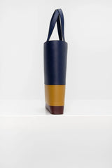 [Marni] Trunk Shopping Small - BluBlack/Light Curry/Chocolate
