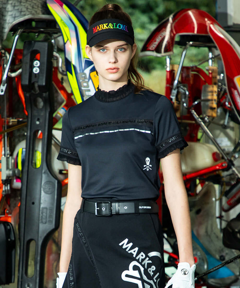 [Mark&Lona] Trans Camo Shirring Mock - Black