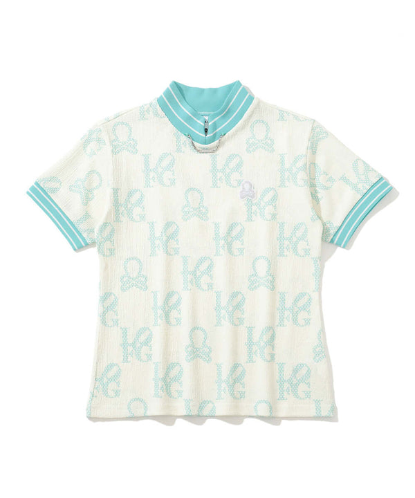 [Mark&Lona] Ever Monogram Mock Neck Tee - Mint