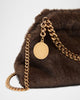Falabella Soft Clutch With Chain Mink Plush Fabric