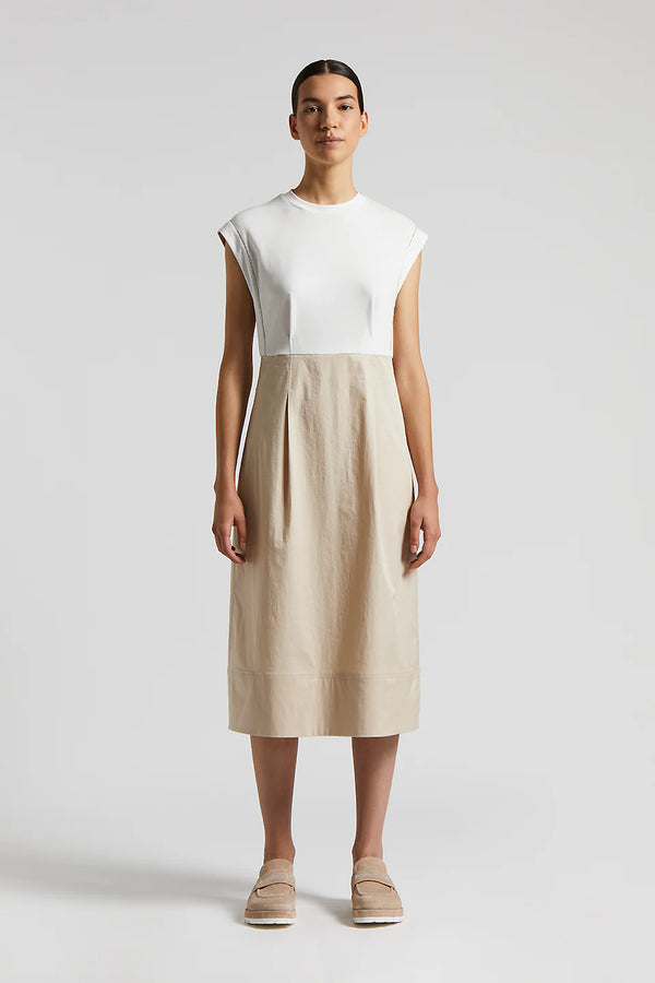 [Peserico] Bi-Material Midi Dress