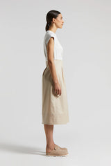 [Peserico] Bi-Material Midi Dress