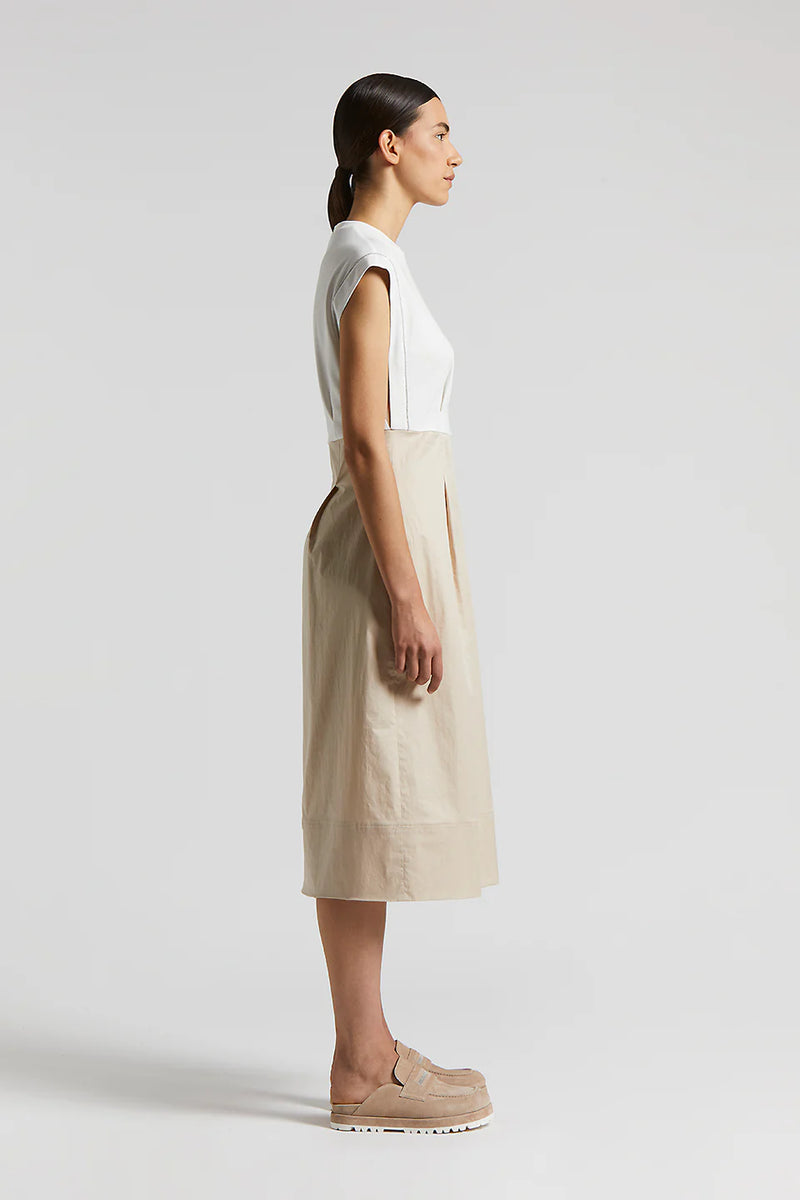 [Peserico] Bi-Material Midi Dress