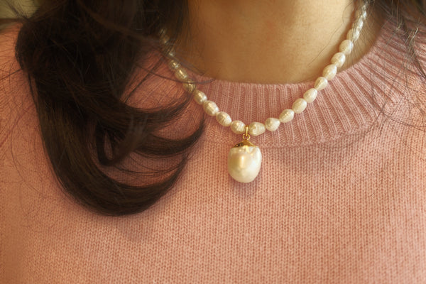 [Shaker Jewels] Collier Sialla Pearl Necklace - Gold