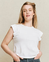 [The Great] The Peak Shoulder Tee - True White