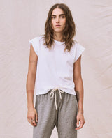 [The Great] The Peak Shoulder Tee - True White