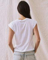[The Great] The Peak Shoulder Tee - True White