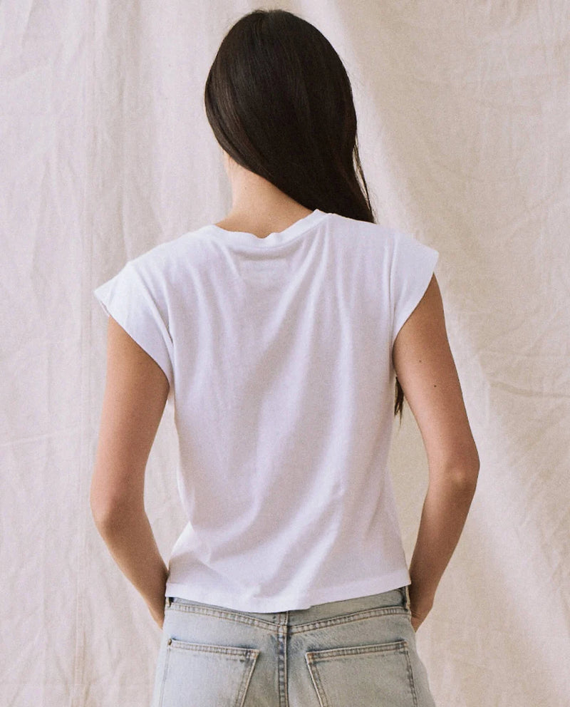 [The Great] The Peak Shoulder Tee - True White