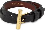 [A.McQUEEN] T-Bar DBL Wrap - Black/Gold