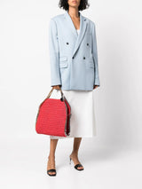 [Stella McCartney] Falabella Raffia 3 Chain Tote Mix Galvanic