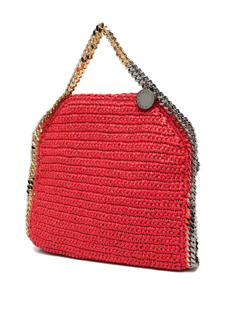 [Stella McCartney] Falabella Raffia 3 Chain Tote Mix Galvanic