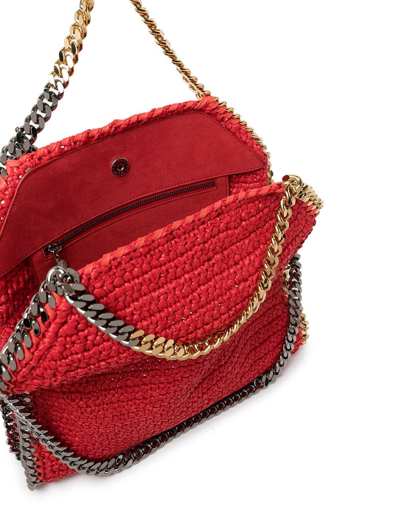 [Stella McCartney] Falabella Raffia 3 Chain Tote Mix Galvanic
