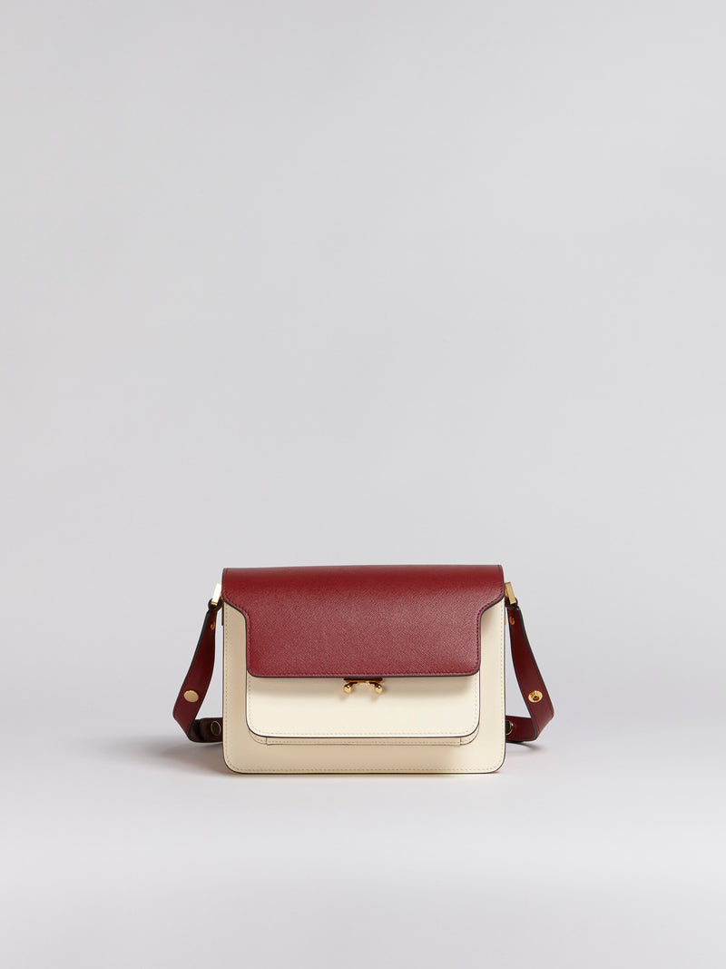 [Marni] Trunk Mini Bag In Red White And Pink Saffiano Leather