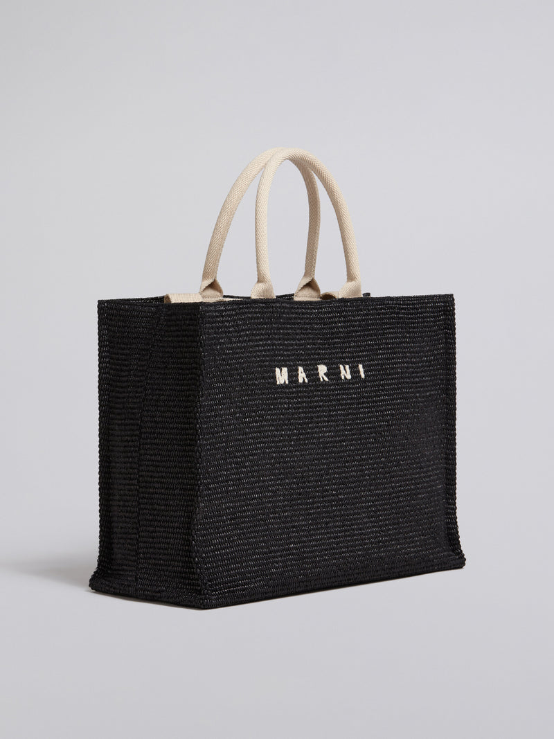 [Marni] Large Black Raffia Tote Bag