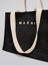 [Marni] Large Black Raffia Tote Bag