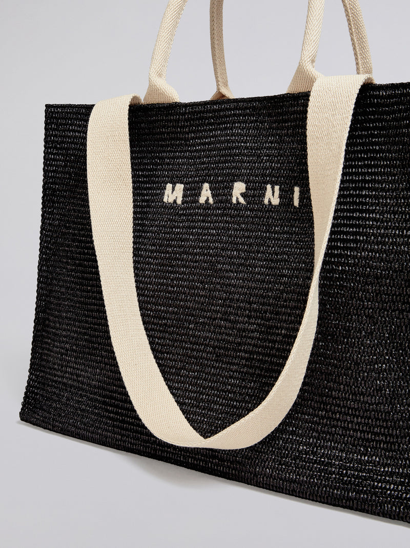 Marni] Large Black Raffia Tote Bag – Etude Boutique