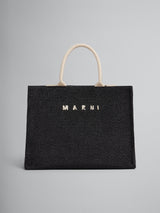 [Marni] Large Black Raffia Tote Bag